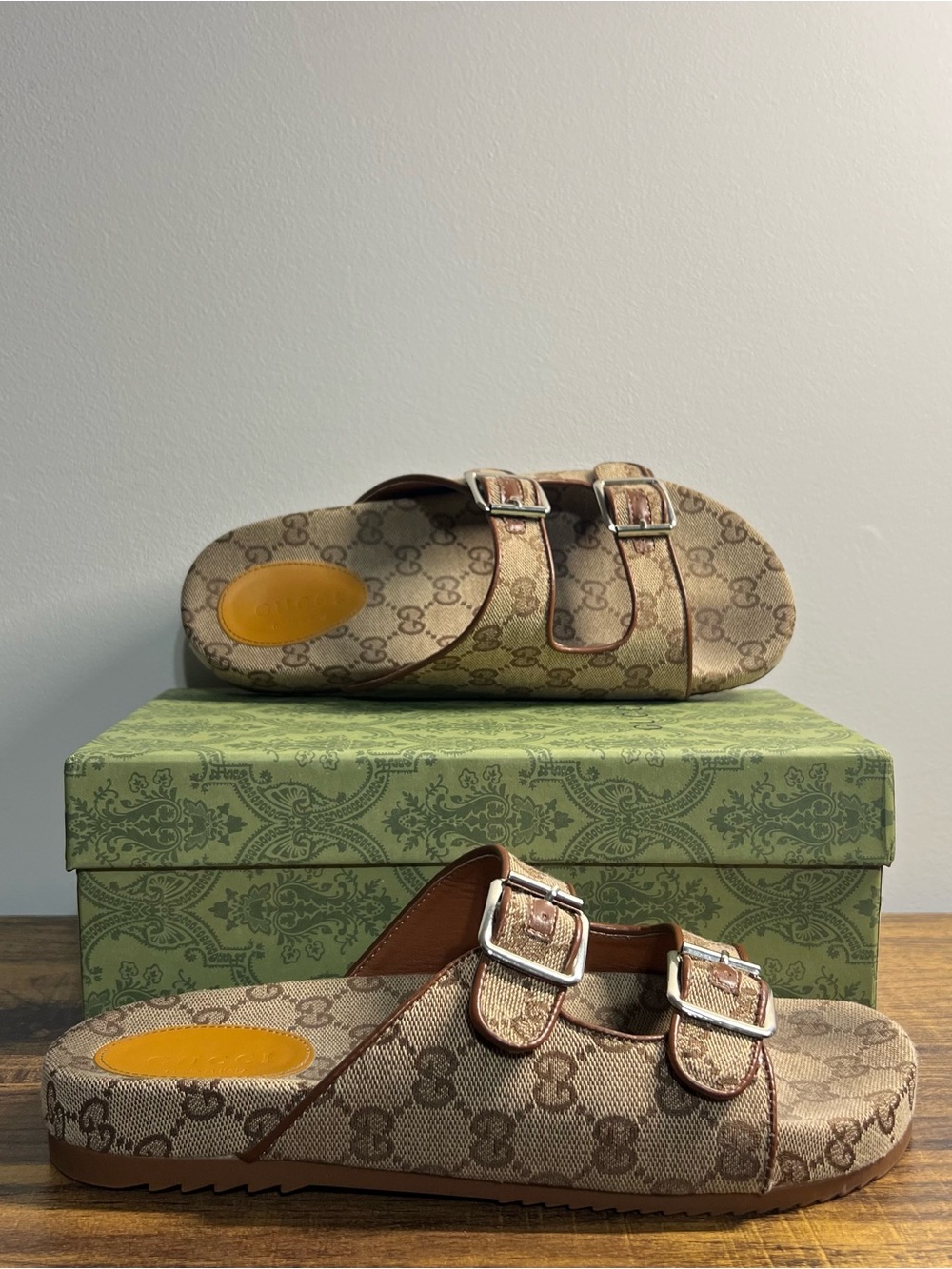 Gucci Sandal Slide Strap ‘Biege Monogram’